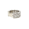 Estate Jewelry - 18K White Gold Diamond Flex Ring | Manfredi Jewels