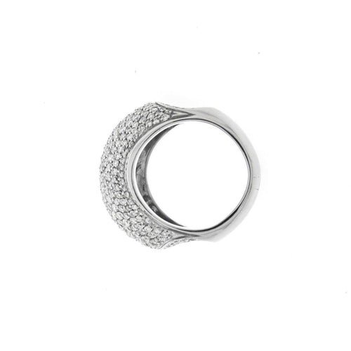 Estate Jewelry - 18k White Gold Diamond Pave Ring | Manfredi Jewels