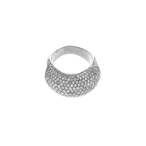 18k White Gold Diamond Pave Ring