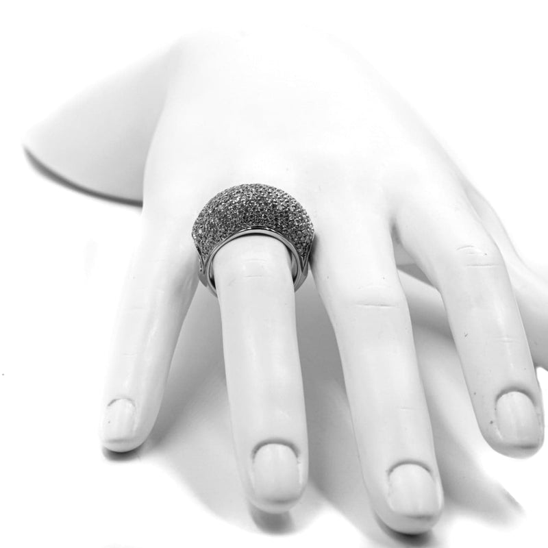 Estate Jewelry Estate Jewelry - 18k White Gold Diamond Pave Ring | Manfredi Jewels