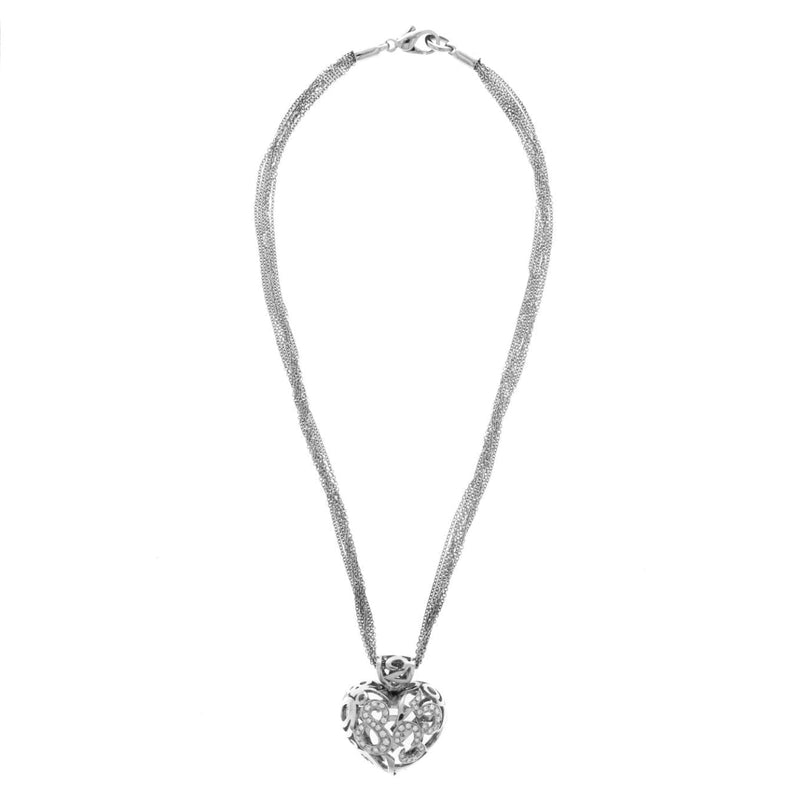 Estate Jewelry - 18k White Gold Diamond Talisman Pendant | Manfredi Jewels