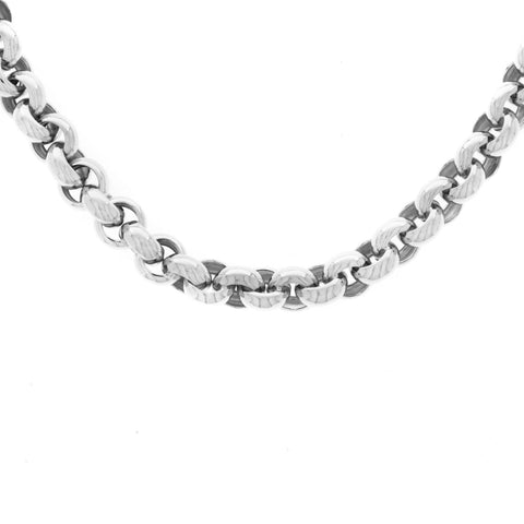18K White Gold Link Chain Necklace