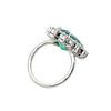 Estate Jewelry Estate Jewelry - 18k White Gold Pear Emerald Ring | Manfredi Jewels