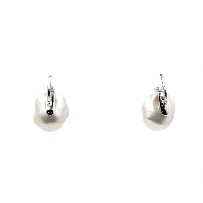 Estate Jewelry Estate Jewelry - 18K White Gold Pearl and Diamond Earrings | Manfredi Jewels