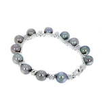 Estate Jewelry - 18K White Gold Pearls & Diamond Bracelet | Manfredi Jewels