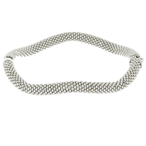 Estate Jewelry - 18k White Gold Vezzaro Classic Bangle Bracelet | Manfredi Jewels