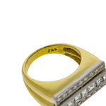 Estate Jewelry - 18K Yellow Gold Art Deco style Diamond Ring | Manfredi Jewels