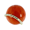 Estate Jewelry - 18K Yellow Gold Coral Diamond Ring | Manfredi Jewels