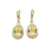 Estate Jewelry - 18K Yellow Gold Diamond and Topaz Earrings | Manfredi Jewels