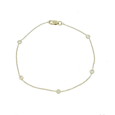 18K Yellow gold Diamond By The Yard Bracelet