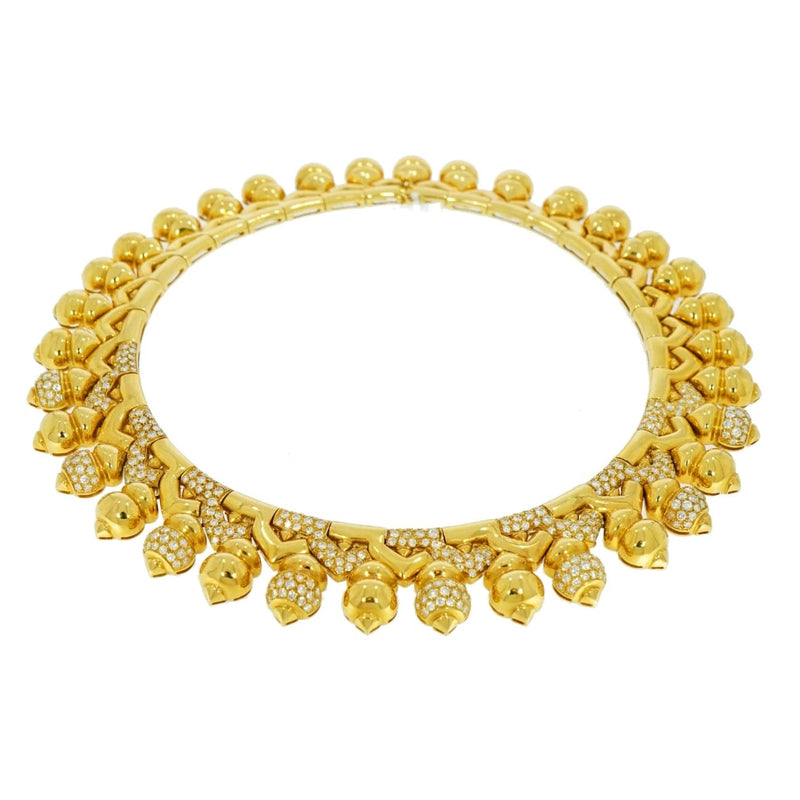 Estate Jewelry - 18k Yellow Gold & Diamond Necklace | Manfredi Jewels