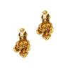 Estate Jewelry - 18k Yellow Gold & Diamond pave Drop Earrings | Manfredi Jewels