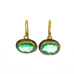 Estate Jewelry - 18K Yellow Gold Emerald Earrings | Manfredi Jewels