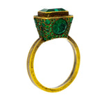 Estate Jewelry - 18K Yellow Gold Emerald Ring | Manfredi Jewels