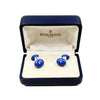 Estate Jewelry - 18K Yellow Gold Lapis Cufflinks | Manfredi Jewels