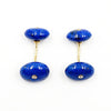 Estate Jewelry - 18K Yellow Gold Lapis Cufflinks | Manfredi Jewels