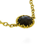 Estate Jewelry - 18K Yellow Gold Round Labradorite Long Necklace | Manfredi Jewels