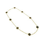 Estate Jewelry Estate Jewelry - 18K Yellow Gold Round Labradorite Long Necklace | Manfredi Jewels