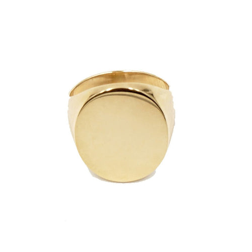 Estate Jewelry - 18K Yellow Gold Vintage Signet Ring | Manfredi Jewels