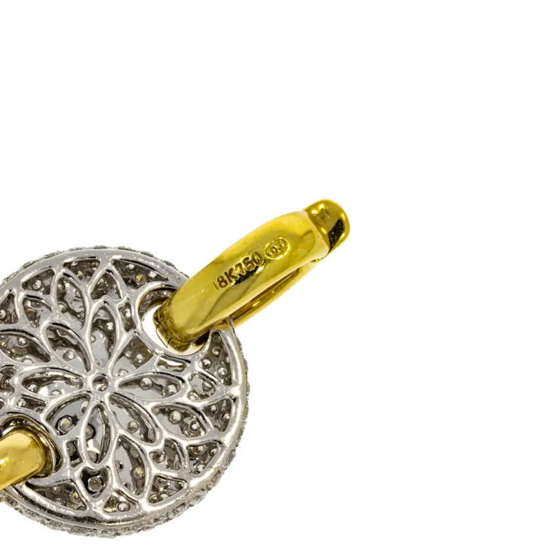 Estate Jewelry - 18K Yellow & White Gold Diamond Pave Bracelet | Manfredi Jewels