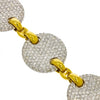 Estate Jewelry - 18K Yellow & White Gold Diamond Pave Bracelet | Manfredi Jewels