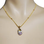 Estate Jewelry - Aaron Basha Ruby Diamond Baby shoe Charm with Yellow Necklace | Manfredi Jewels