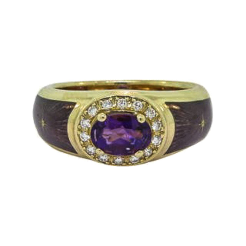 Estate Jewelry - Amethyst & Diamond Ring | Manfredi Jewels