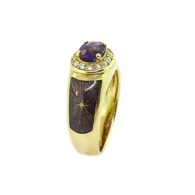 Estate Jewelry - Amethyst & Diamond Ring | Manfredi Jewels