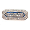 Estate Jewelry - Art Deco Diamond & Sapphire Brooch | Manfredi Jewels