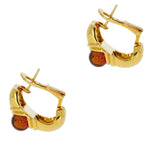 Estate Jewelry - Bvlgari Cabochon Tourmaline Yellow Gold Earrings | Manfredi Jewels