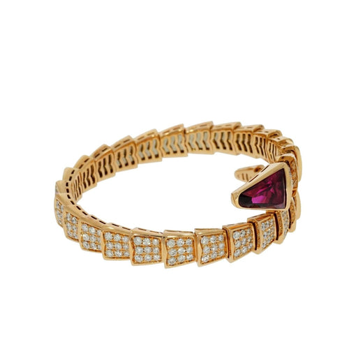 Estate Jewelry - Bvlgari Serpenti Rose Gold Diamond Bracelet | Manfredi Jewels