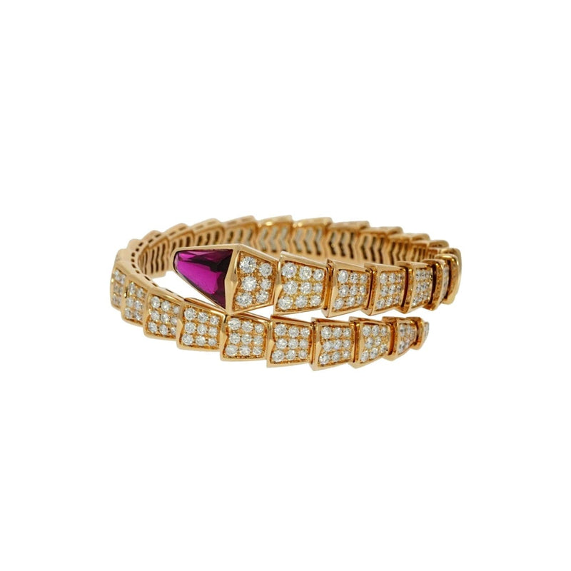 Estate Jewelry - Bvlgari Serpenti Rose Gold Diamond Bracelet | Manfredi Jewels