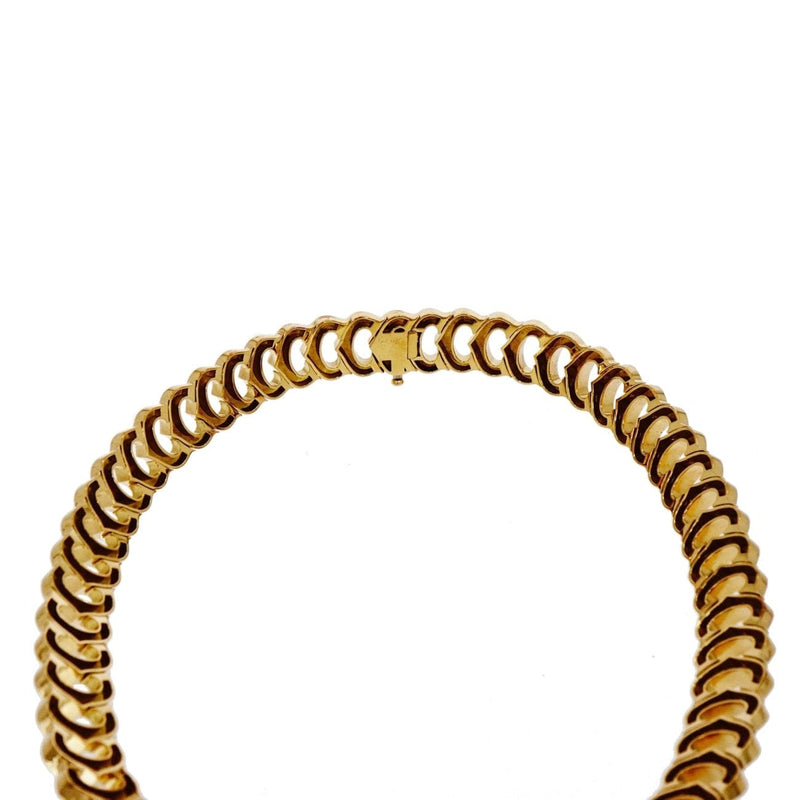 Estate Jewelry - Cartier ’C’ Yellow Gold Link Chocker Necklace | Manfredi Jewels