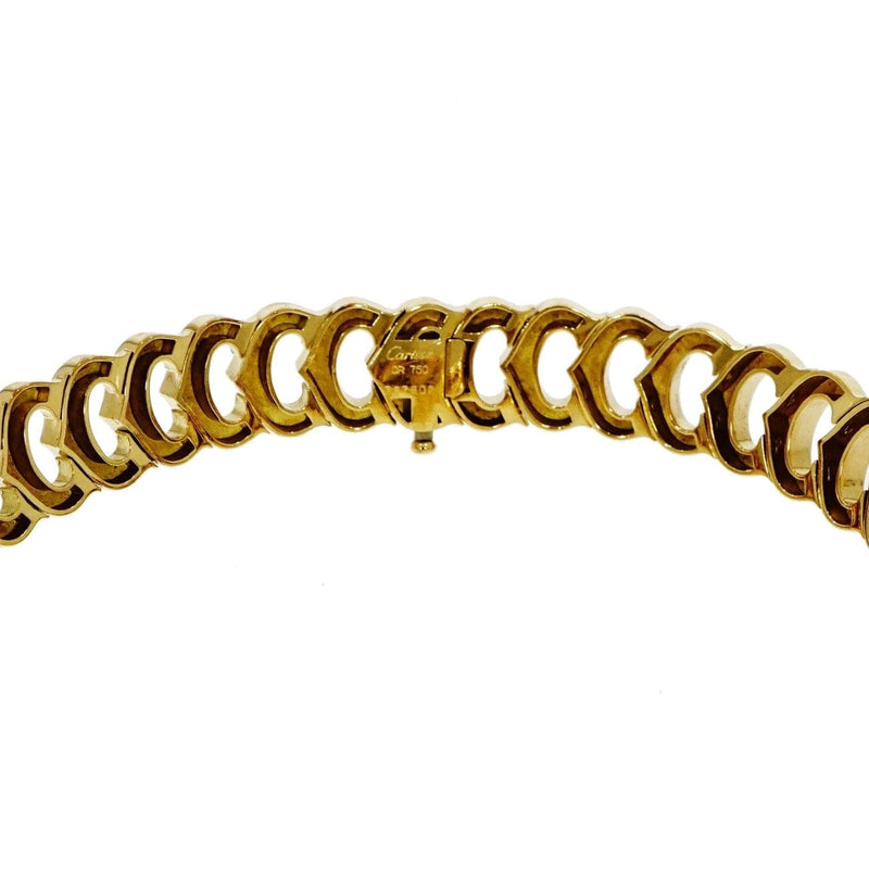Estate Jewelry - Cartier ’C’ Yellow Gold Link Chocker Necklace | Manfredi Jewels