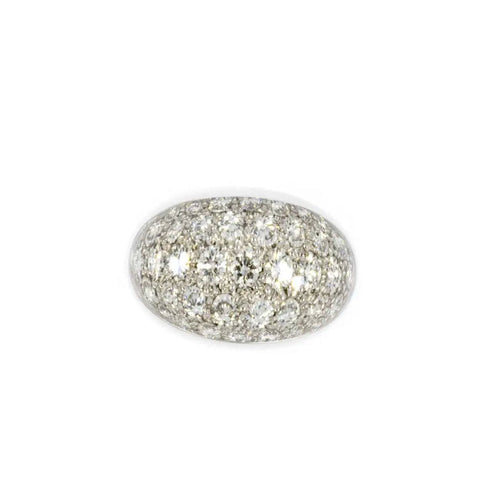 Estate Jewelry - Cartier Myst White Gold Diamond Pave Ring | Manfredi Jewels