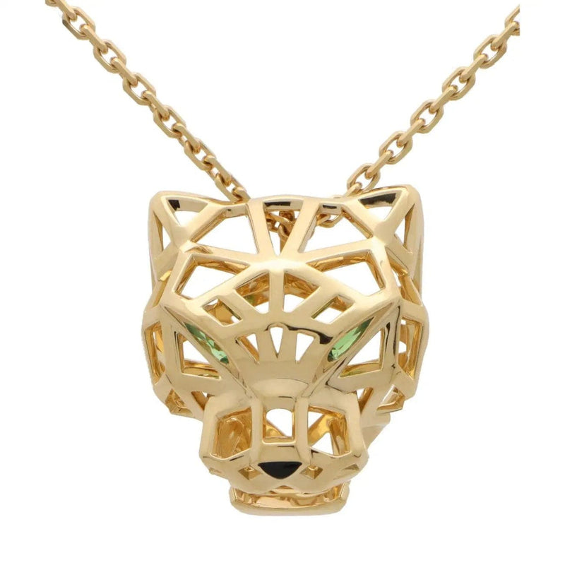 Estate Jewelry - Cartier Panther Pendant with Long Yellow Gold Chain. | Manfredi Jewels