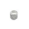 Estate Jewelry - Casato Multi - rows White Gold Diamond Ring | Manfredi Jewels
