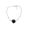 Estate Jewelry - Chanel Black Camelia White Gold Bracelet | Manfredi Jewels