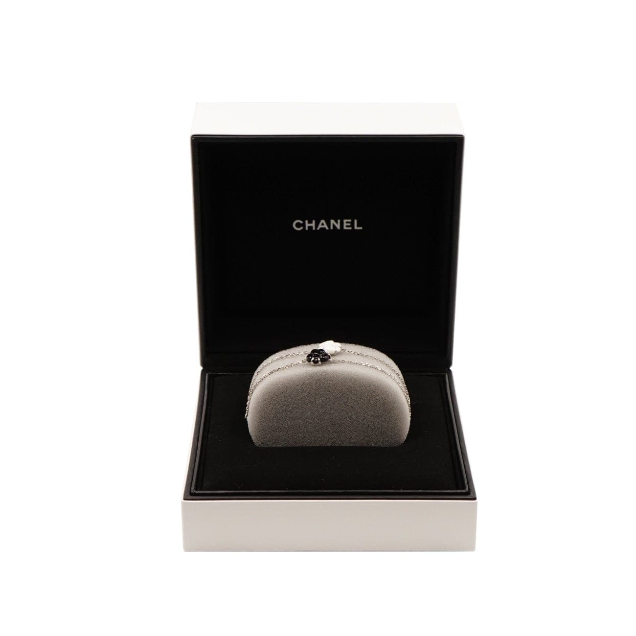 Estate Jewelry Chanel White Camelia White Gold Bracelet - Estate