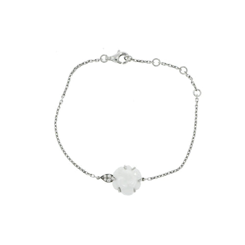 Estate Jewelry - Chanel White Camelia Gold Bracelet | Manfredi Jewels