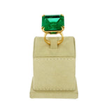 Estate Jewelry - Colombian Emerald Yellow Gold Ring | Manfredi Jewels