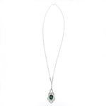 Estate Jewelry - Diamond and Green Tourmaline Pendant | Manfredi Jewels