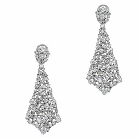 Diamond Chandelier White Gold Earrings