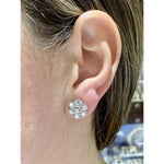 Estate Jewelry Estate Jewelry - Diamond Cluster White Gold Stud Earrings | Manfredi Jewels