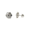 Estate Jewelry - Diamond Cluster White Gold Stud Earrings | Manfredi Jewels