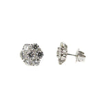 Estate Jewelry Estate Jewelry - Diamond Cluster White Gold Stud Earrings | Manfredi Jewels