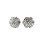 Estate Jewelry Estate Jewelry - Diamond Cluster White Gold Stud Earrings | Manfredi Jewels