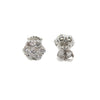 Estate Jewelry Estate Jewelry - Diamond Cluster White Gold Stud Earrings | Manfredi Jewels