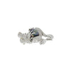 Estate Jewelry - Diamond Frog with a Tahitian Cultured Pearl White Gold Brooch | Manfredi Jewels