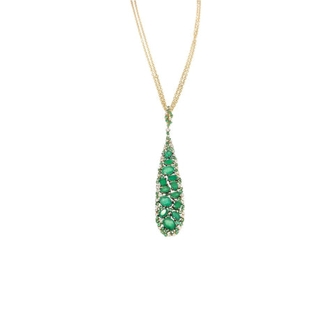 Emerald and Diamond Rose Gold Pendant by Casato
